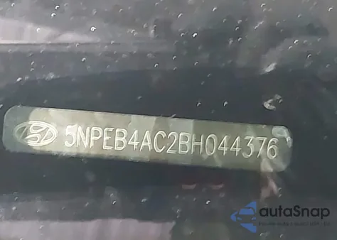 2011 Hyundai Sonata Gls z USA, uszkodzony, nr VIN 5NPEB4AC2BH044376